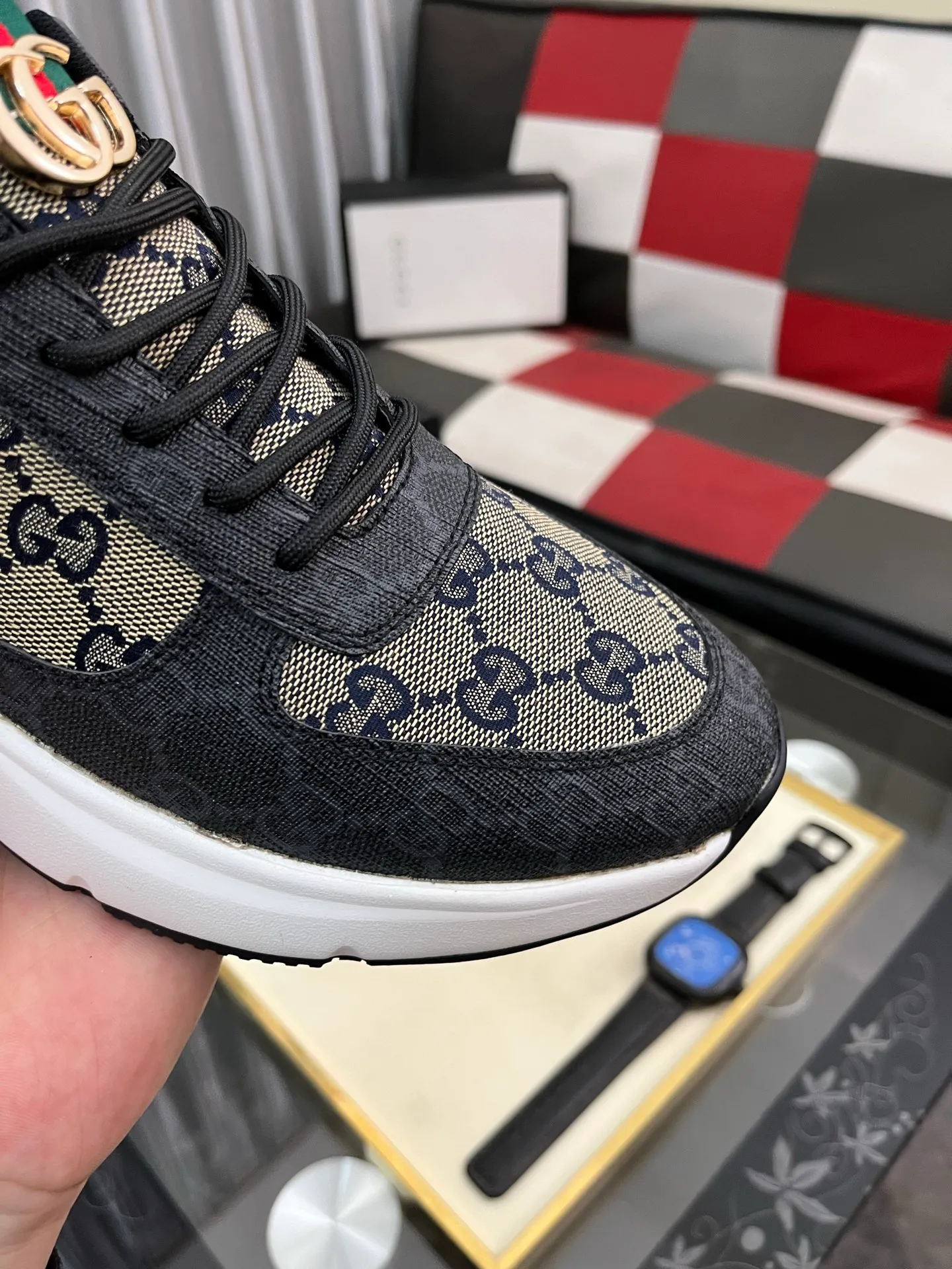 Men's shoes 💰458⌚️⌚️ (GUCCI) Gucci official website men's casual shoes synchronization style, the upper is made of cowhide with imported new brand elements Gucci, showing a good atmosphere, simple design and slip-on style, super versatile, 🐑 leather lining, air-cushion rubber outsole, size 38-442️⃣ colors available